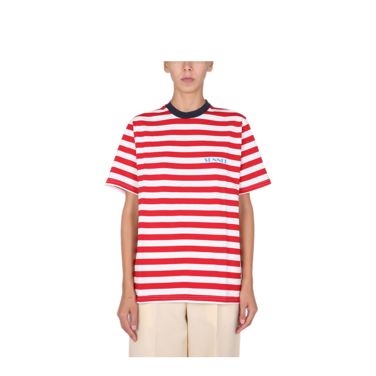 MAYFEYR - Sunnei - T Shirt With Mini Logo - EBSNW1XH01DPJR012R19