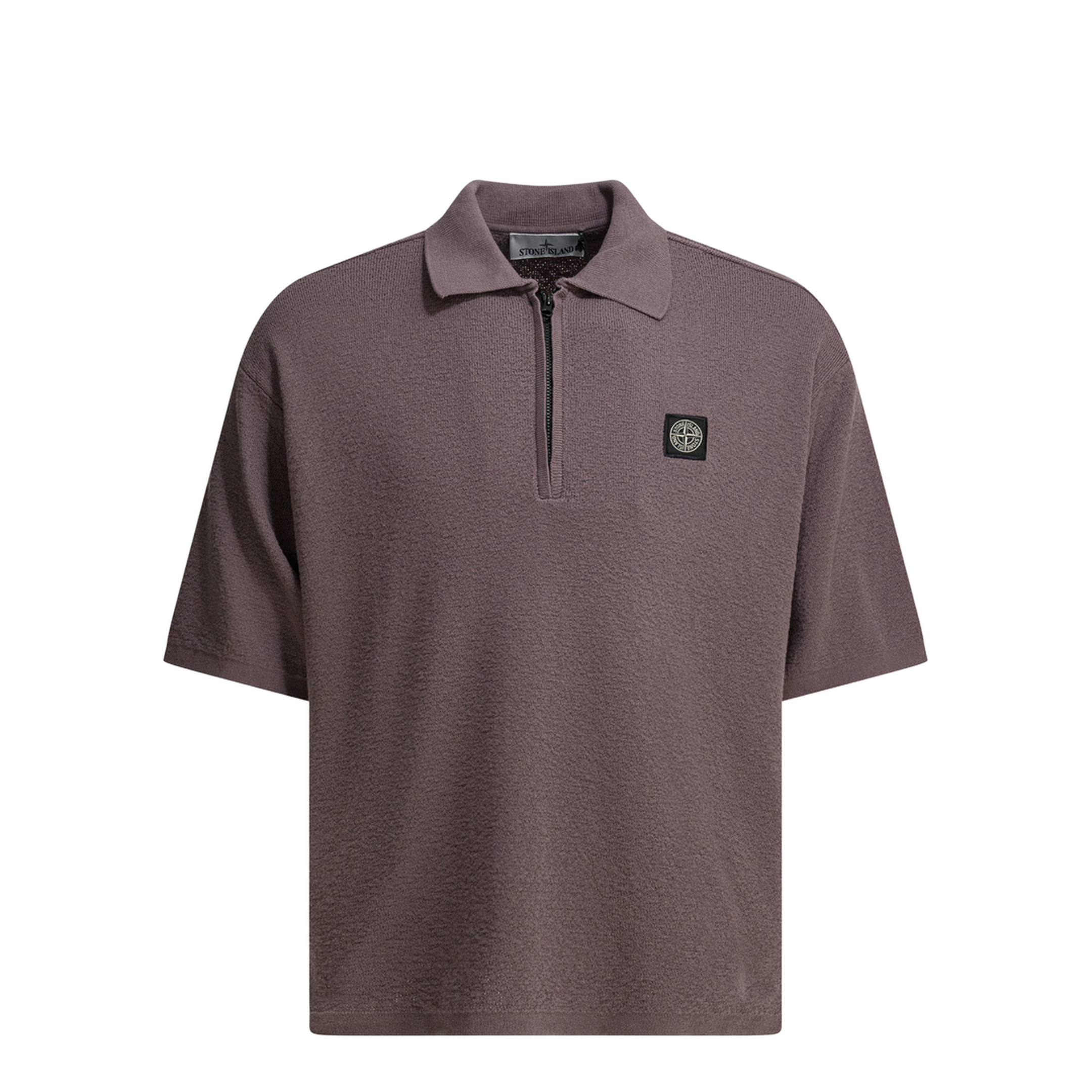 MAYFEYR - Stone Island - Polo Shirt With Half Zipper And Logo - 5100021S01B9V008F