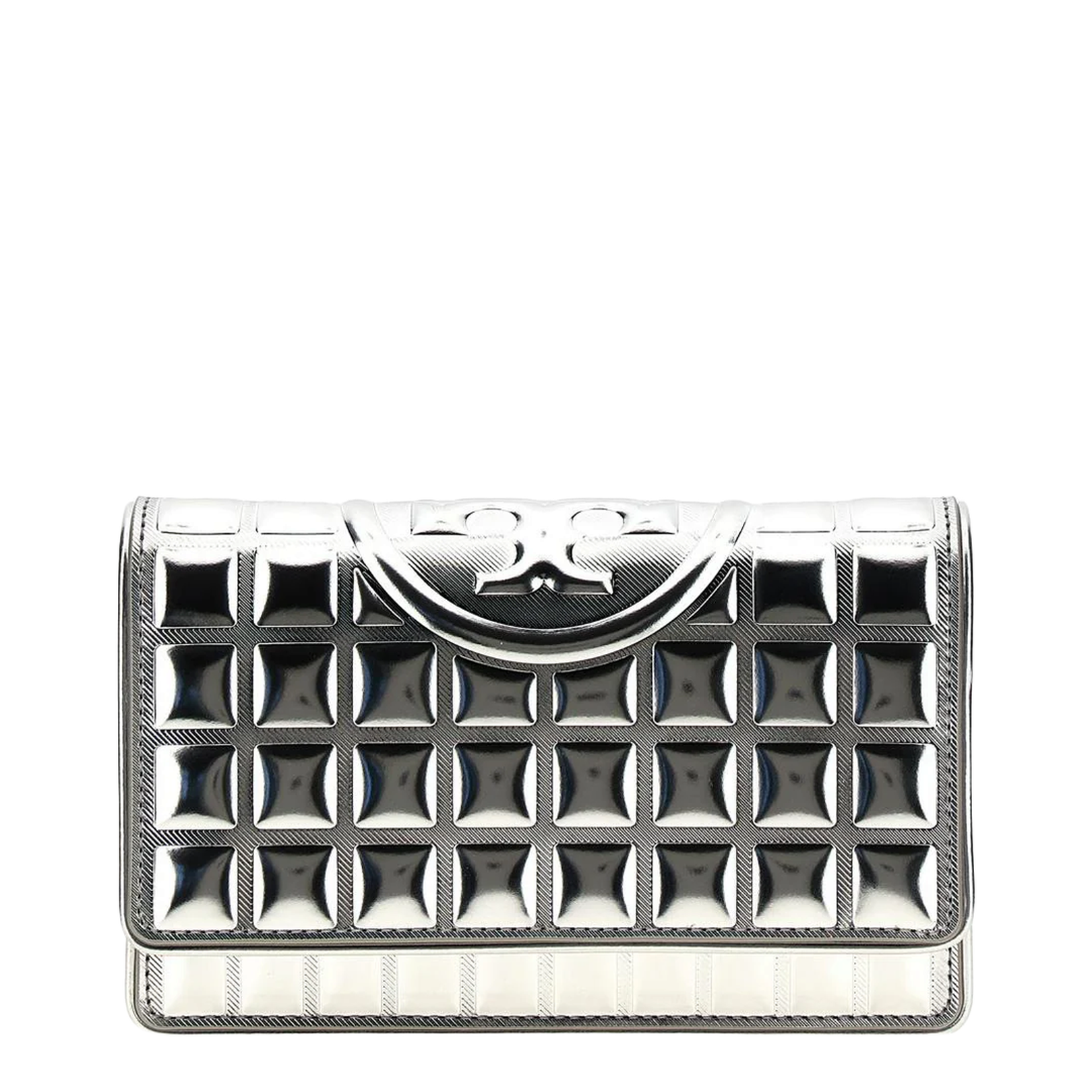 Fleming Metallic Square Quilt Chain Wallet