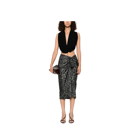 Silk Midi Skirt