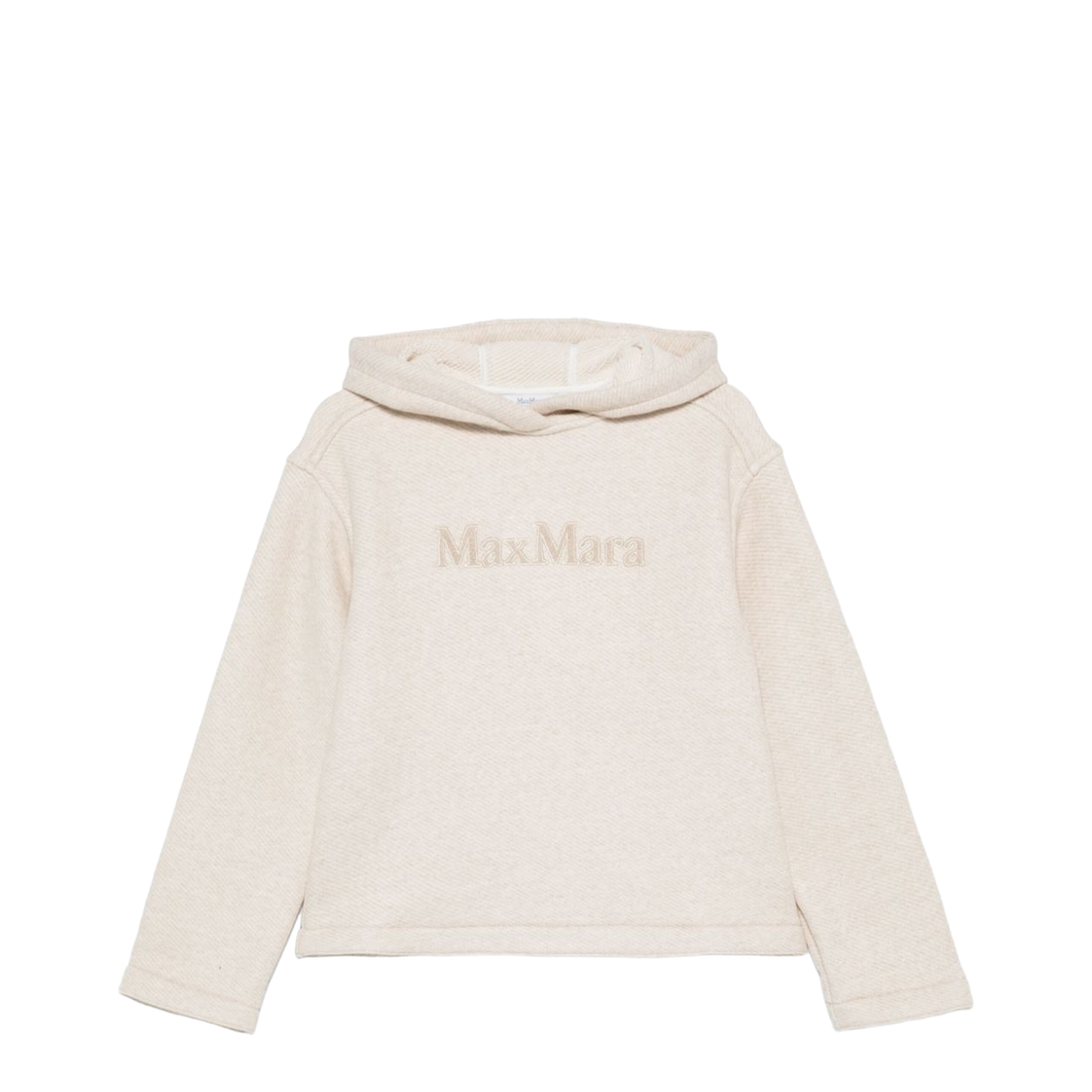 Pure Logo Cotton Hoodie In Beige