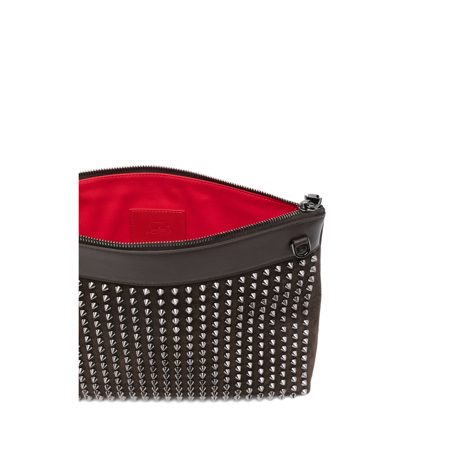 Funky Pouch Reversed Calf Leather and Spikes