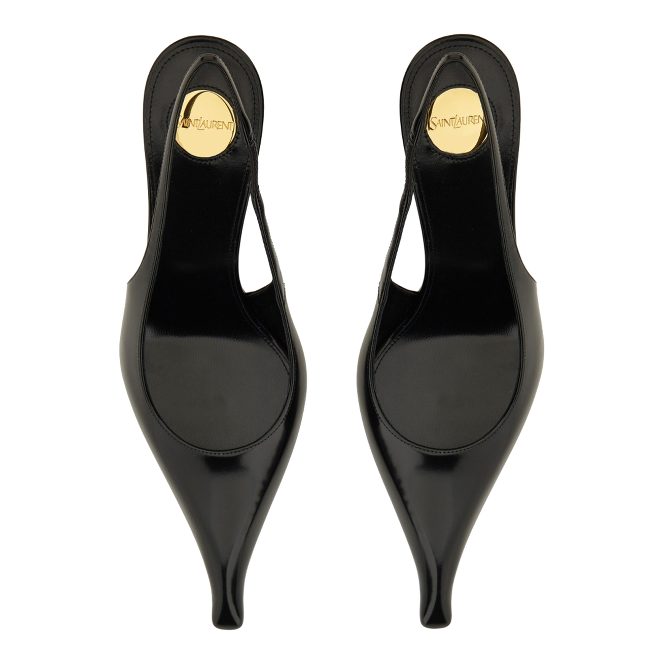 MAYFEYR - Saint Laurent - Leather Miller Wedges - 831087AADAA1000