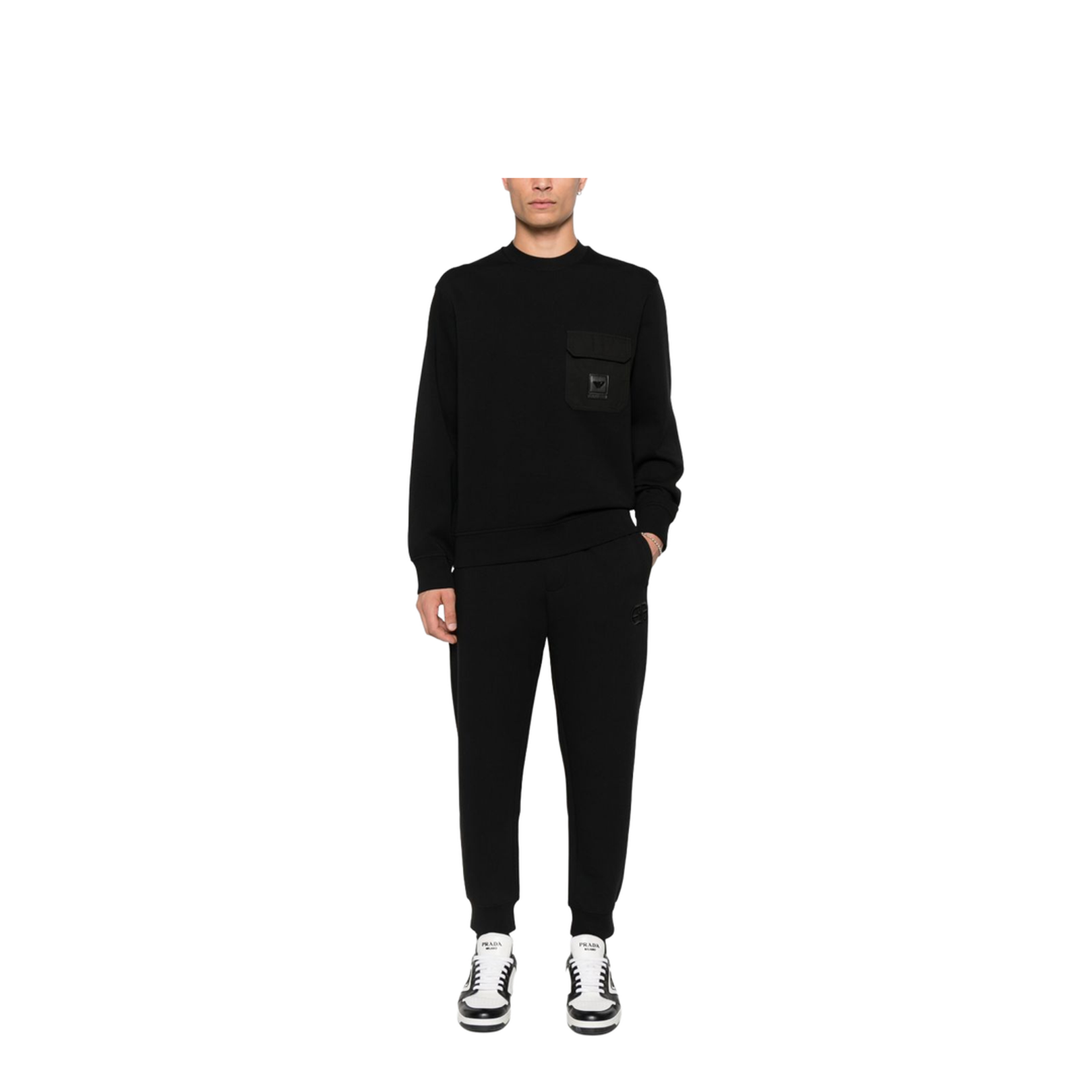 ASV Double-Jersey Sweatshirt with Pocket and Logo Patch