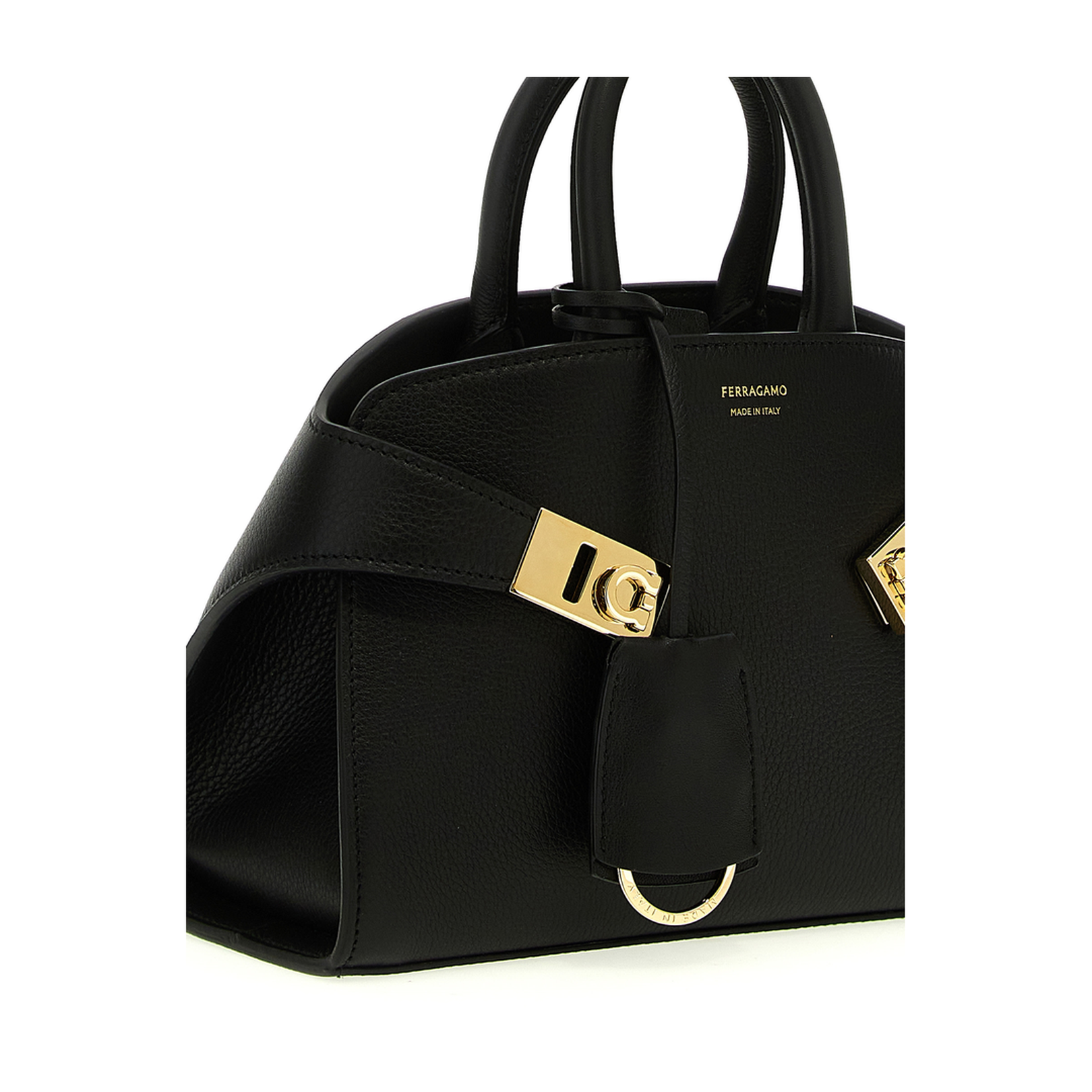 Mini Hug Top Handle Bag in Calf Leather