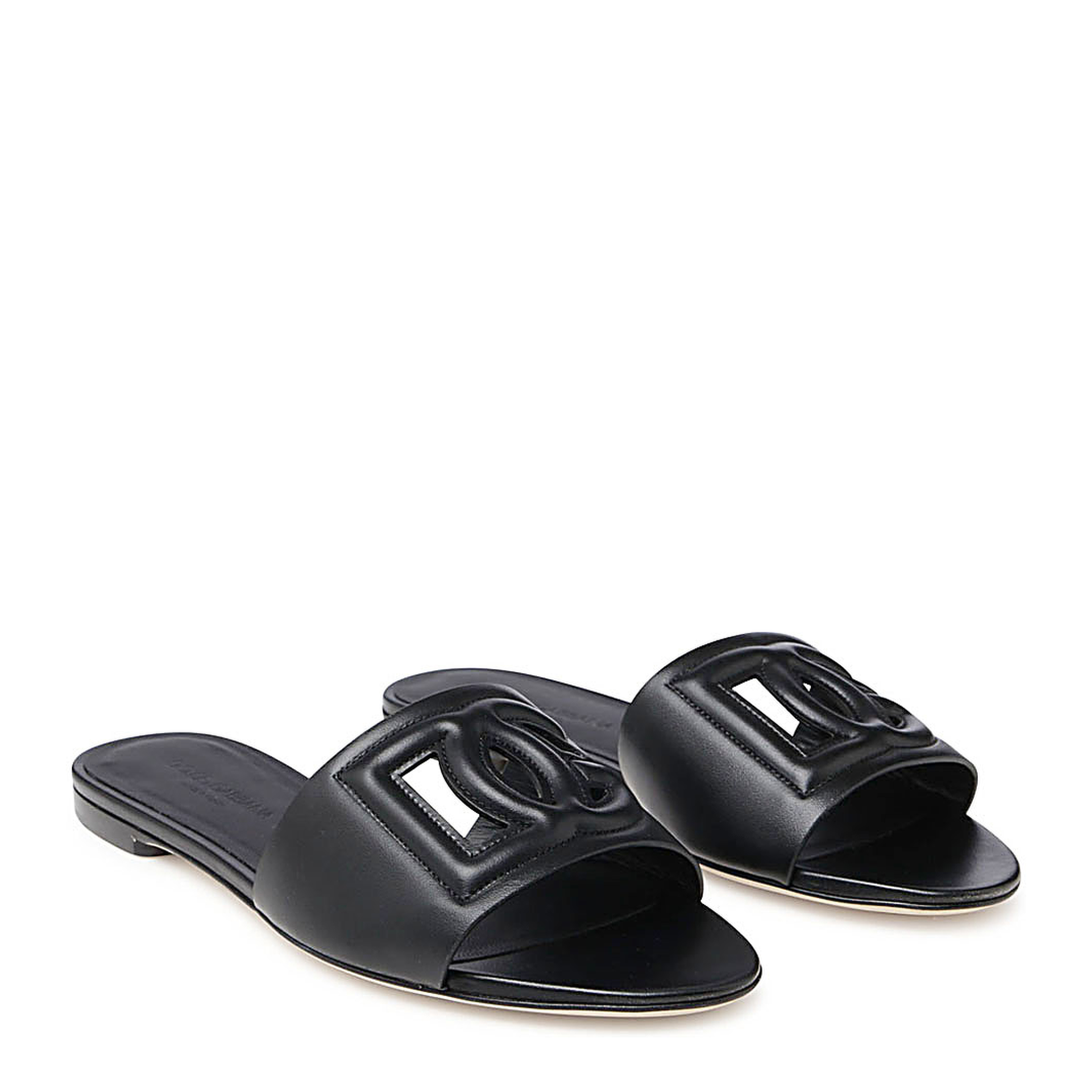 Calfskin Slides with DG Millennials Logo