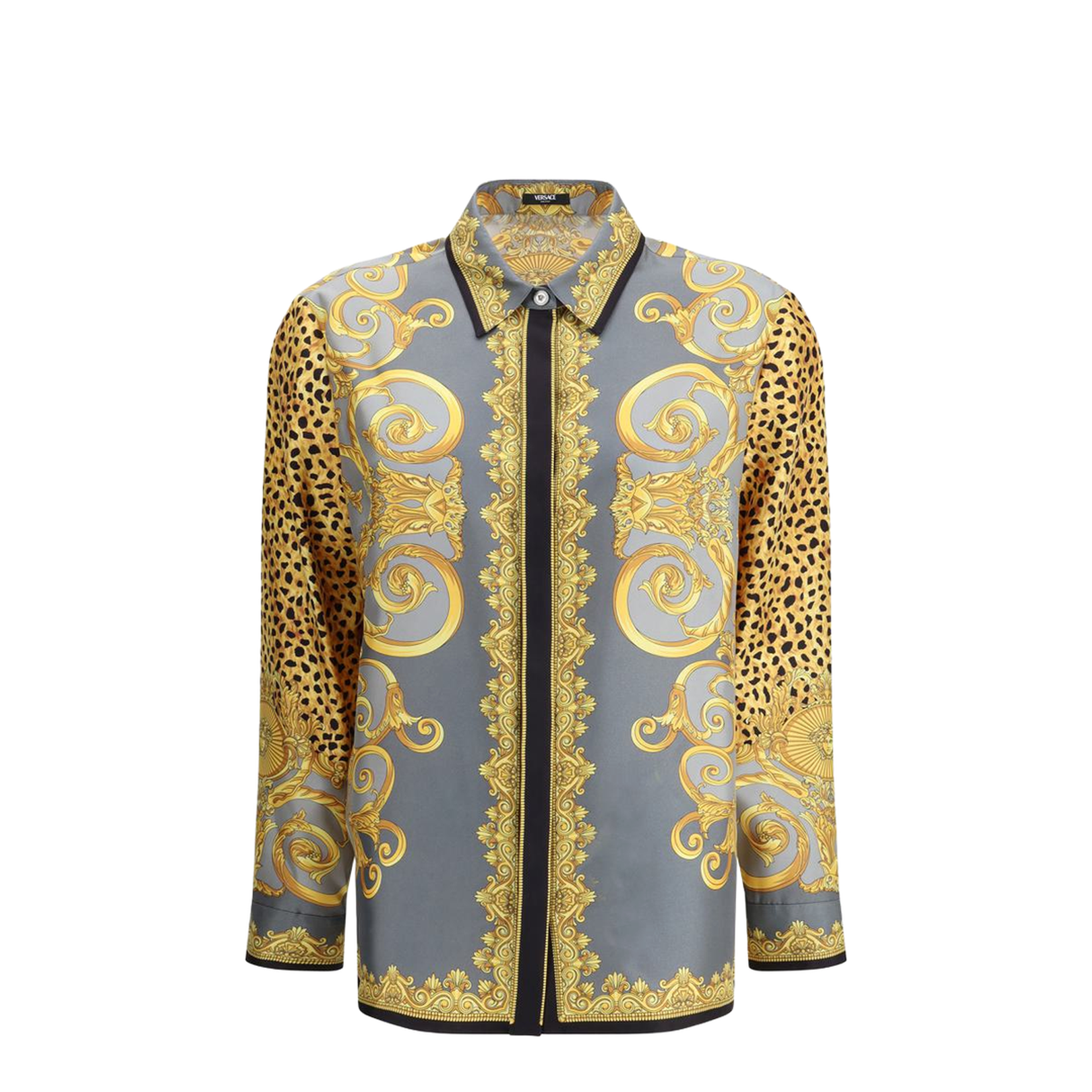 Silk Cheetah Foulard Shirt