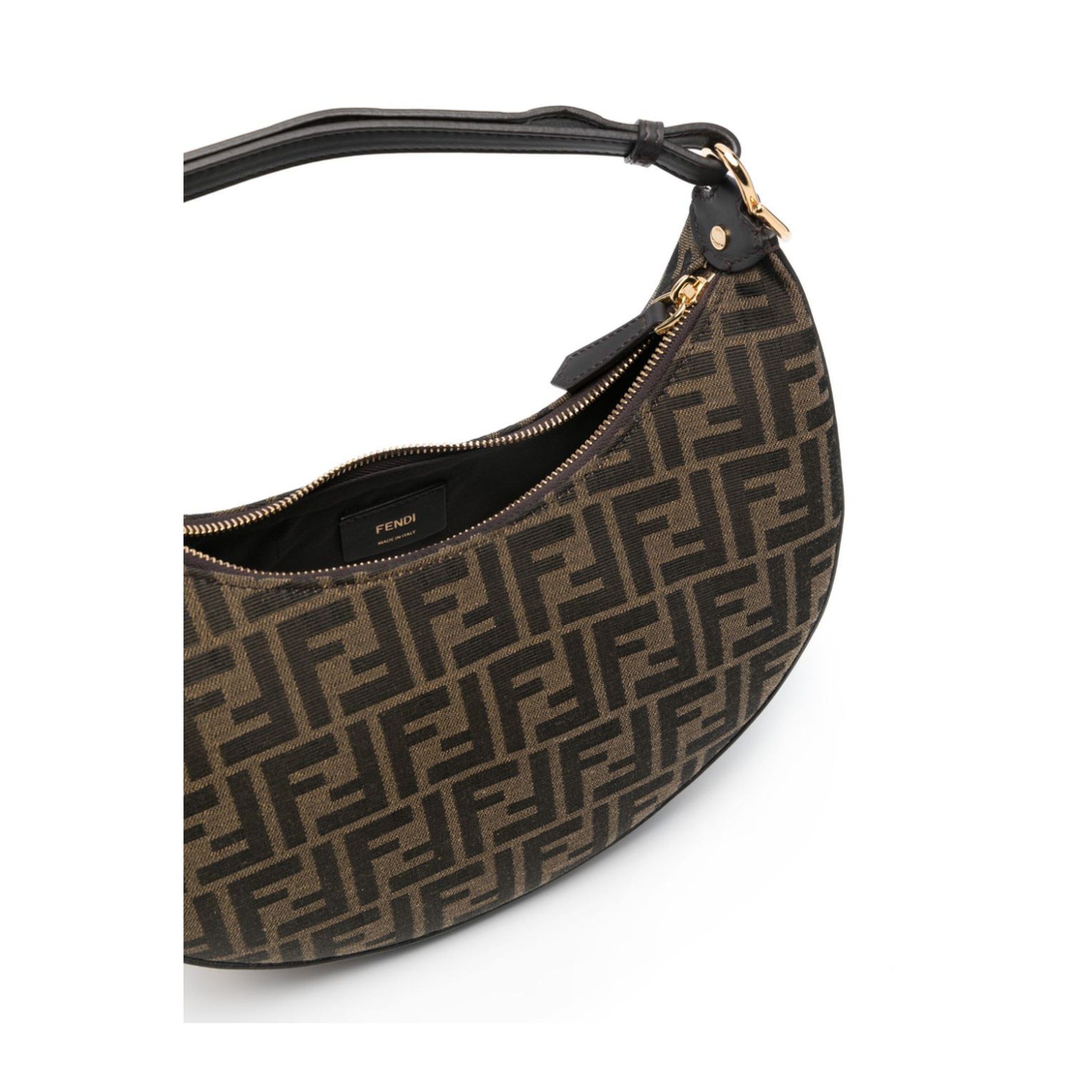 Fendigraphy Leather Shoulder Bags - Brown
