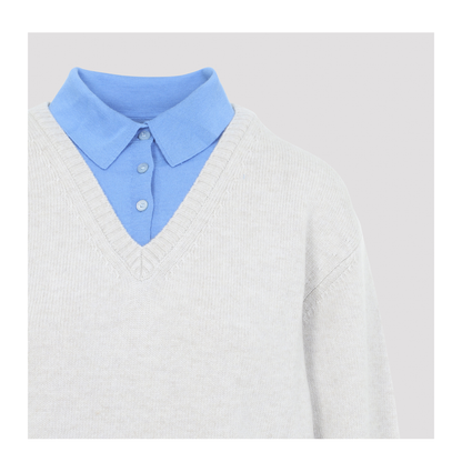 MAYFEYR - Acne Studios - Dirty White Polo Sweater - A60713DRT