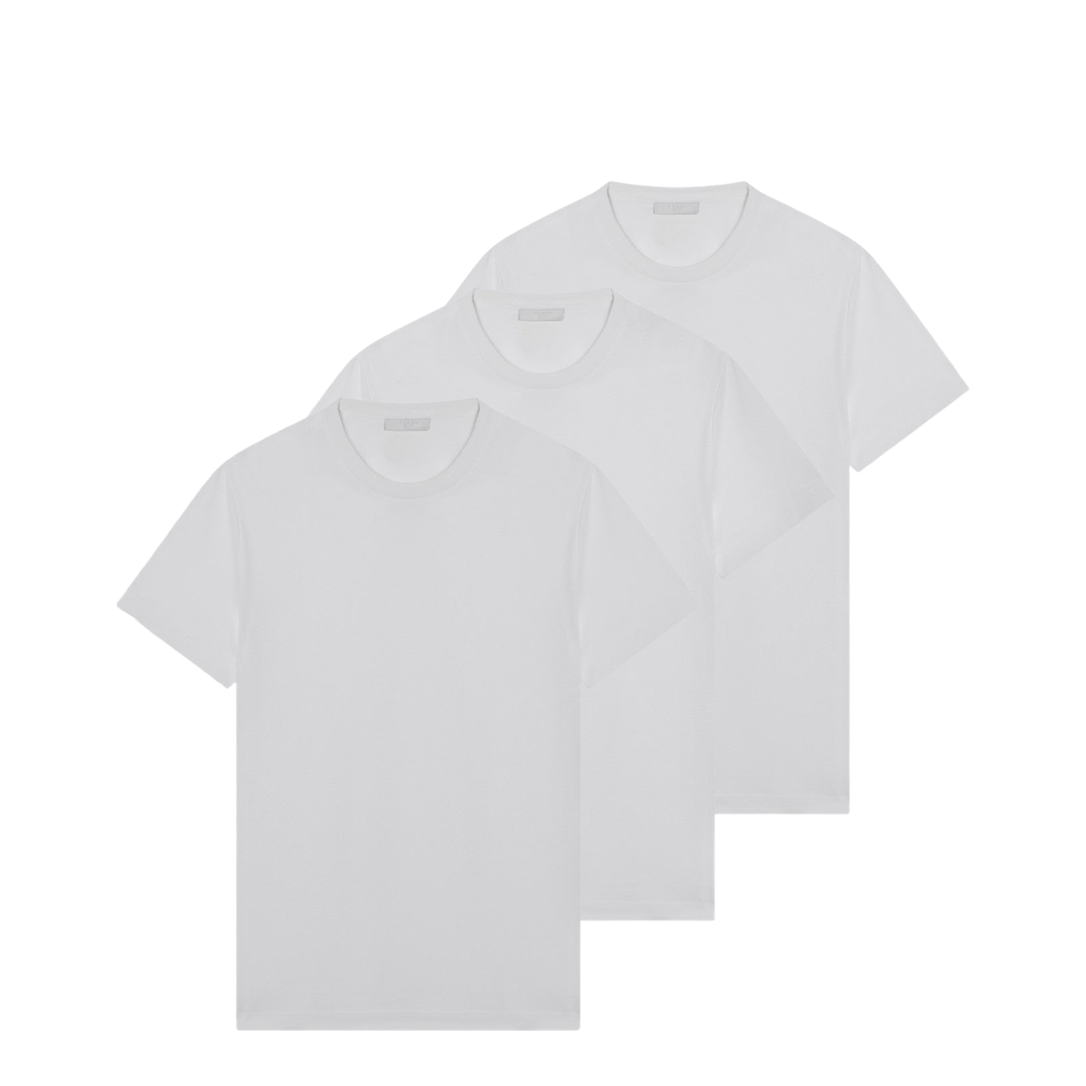 Set of three white cotton T-shirts