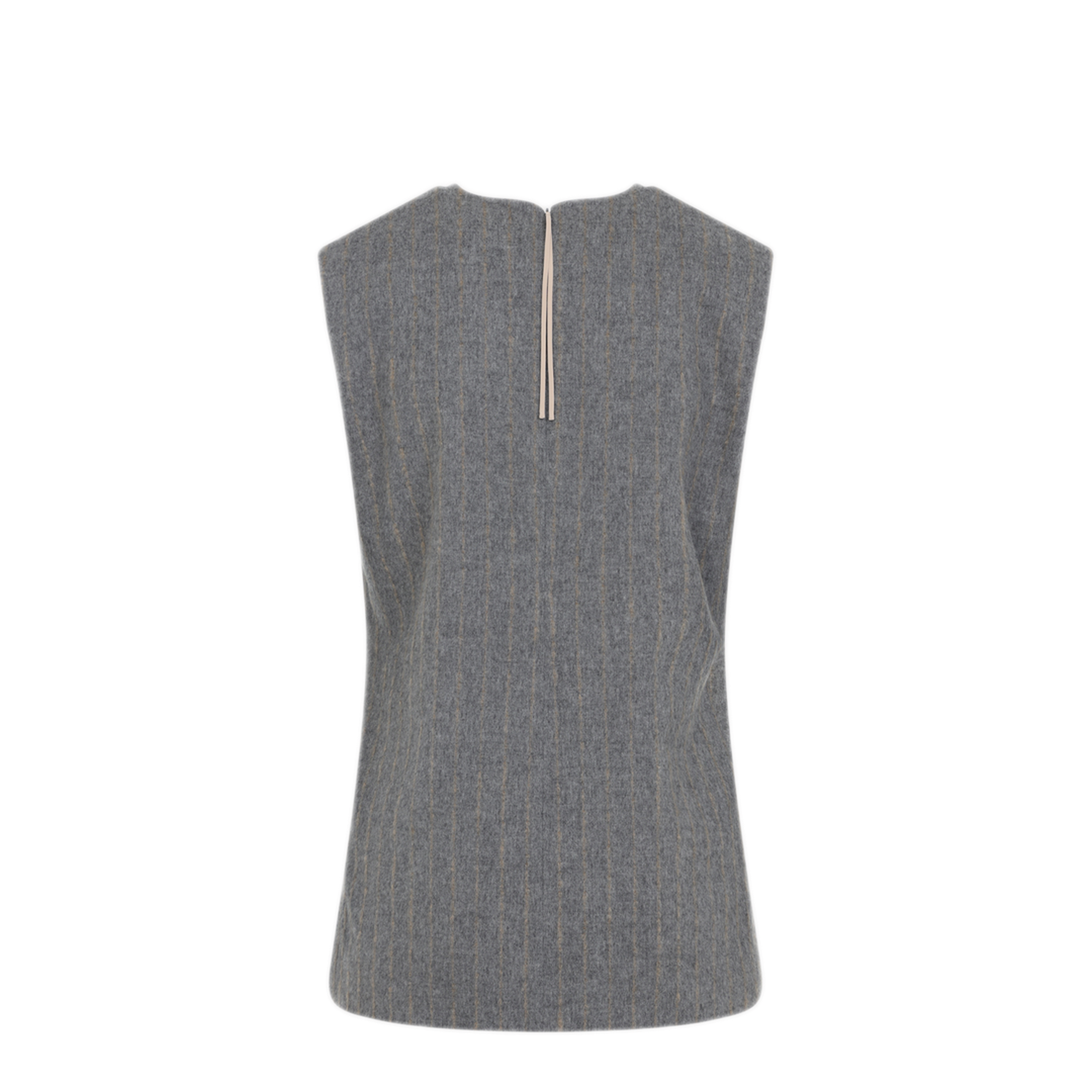 MAYFEYR - CARVEN - Grey Wool Sleeveless Shift Top - 6252K21166N751