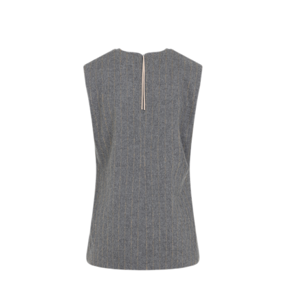 MAYFEYR - CARVEN - Grey Wool Sleeveless Shift Top - 6252K21166N751