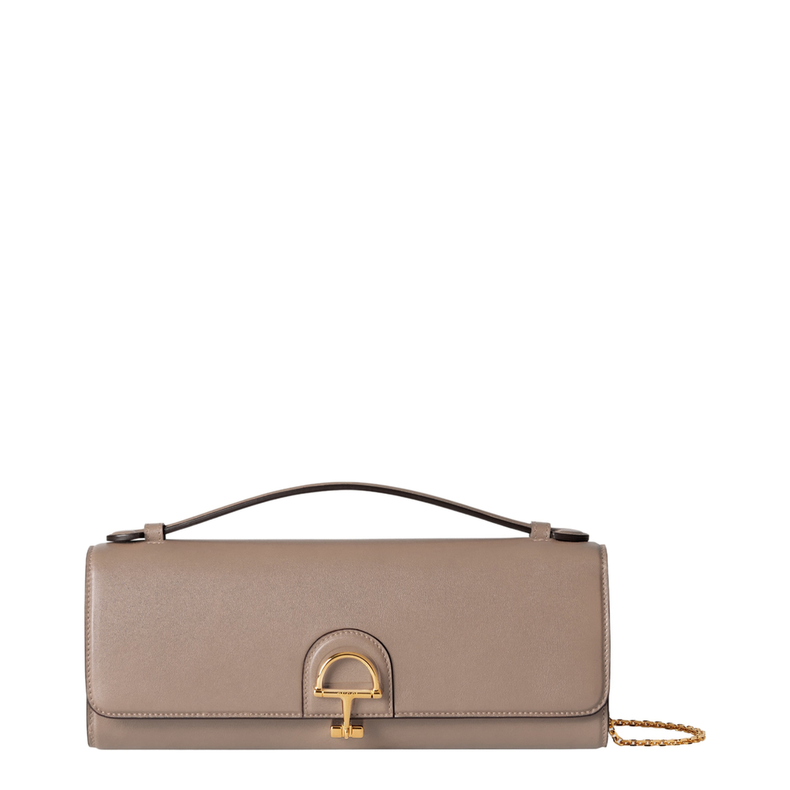 Clutch in Taupe Leather