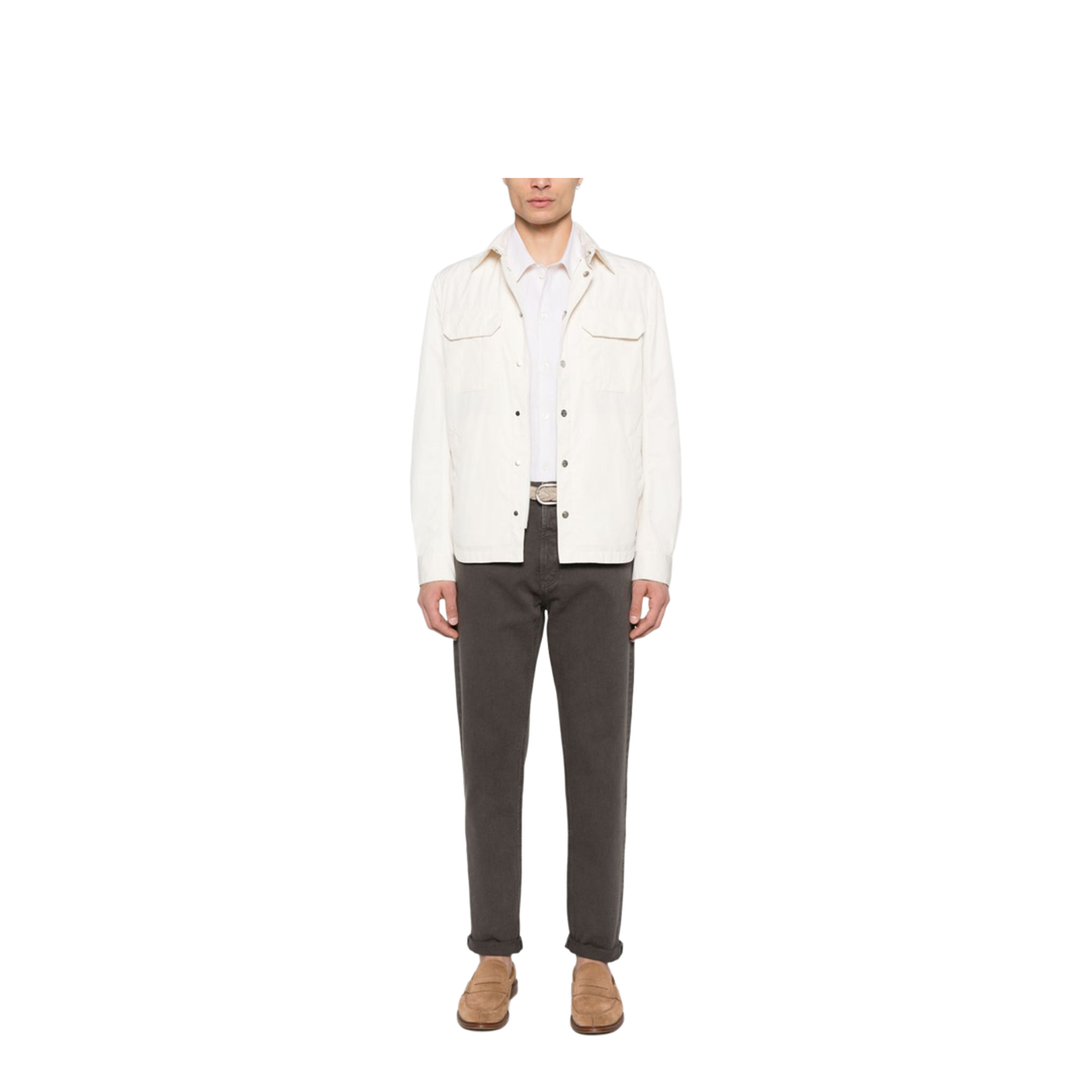 Linen Shirt - Ecru Long Sleeves