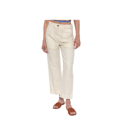 Trousers with Contrasting Stitching