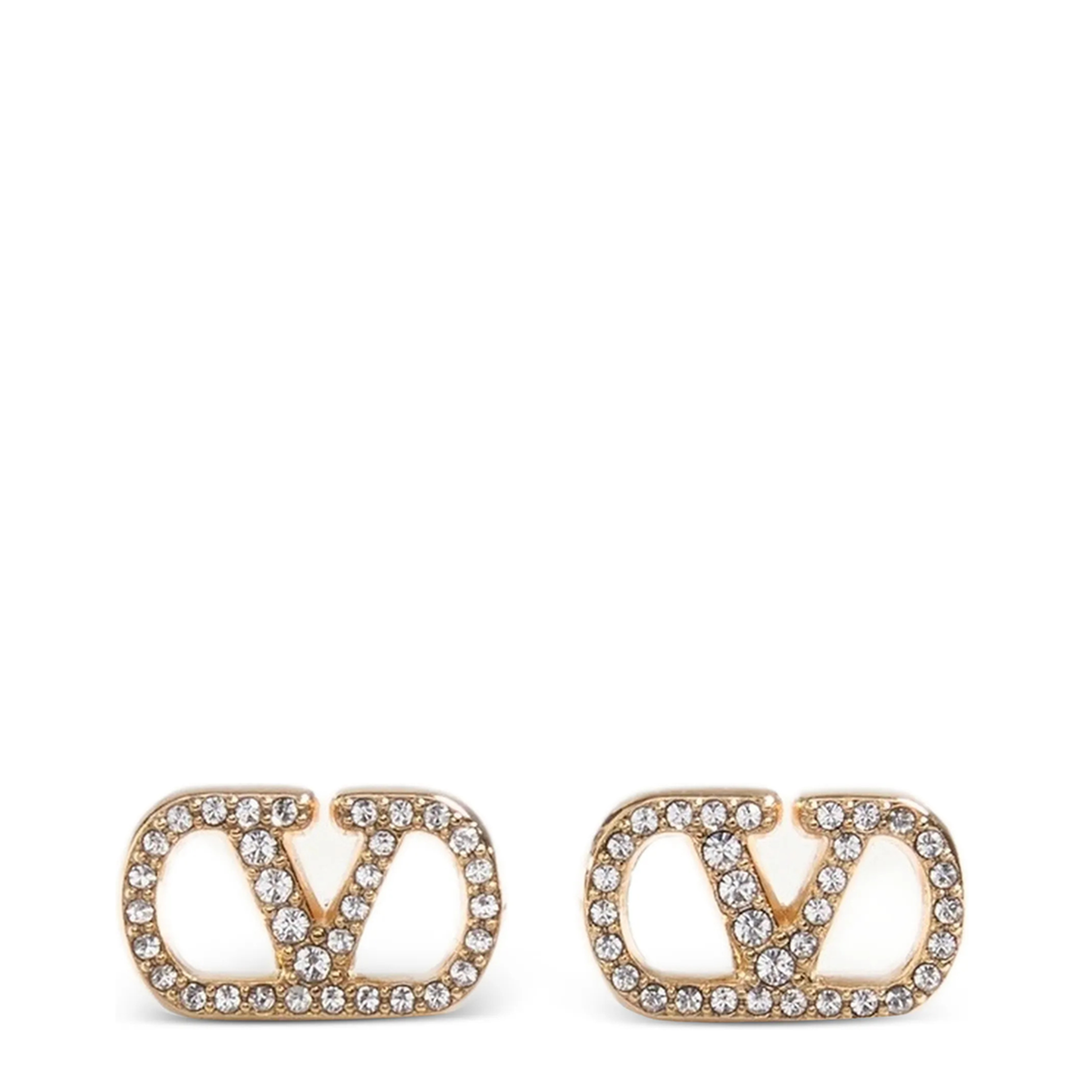 Vlogo Signature Earrings In Metal And Swarovski Crystals