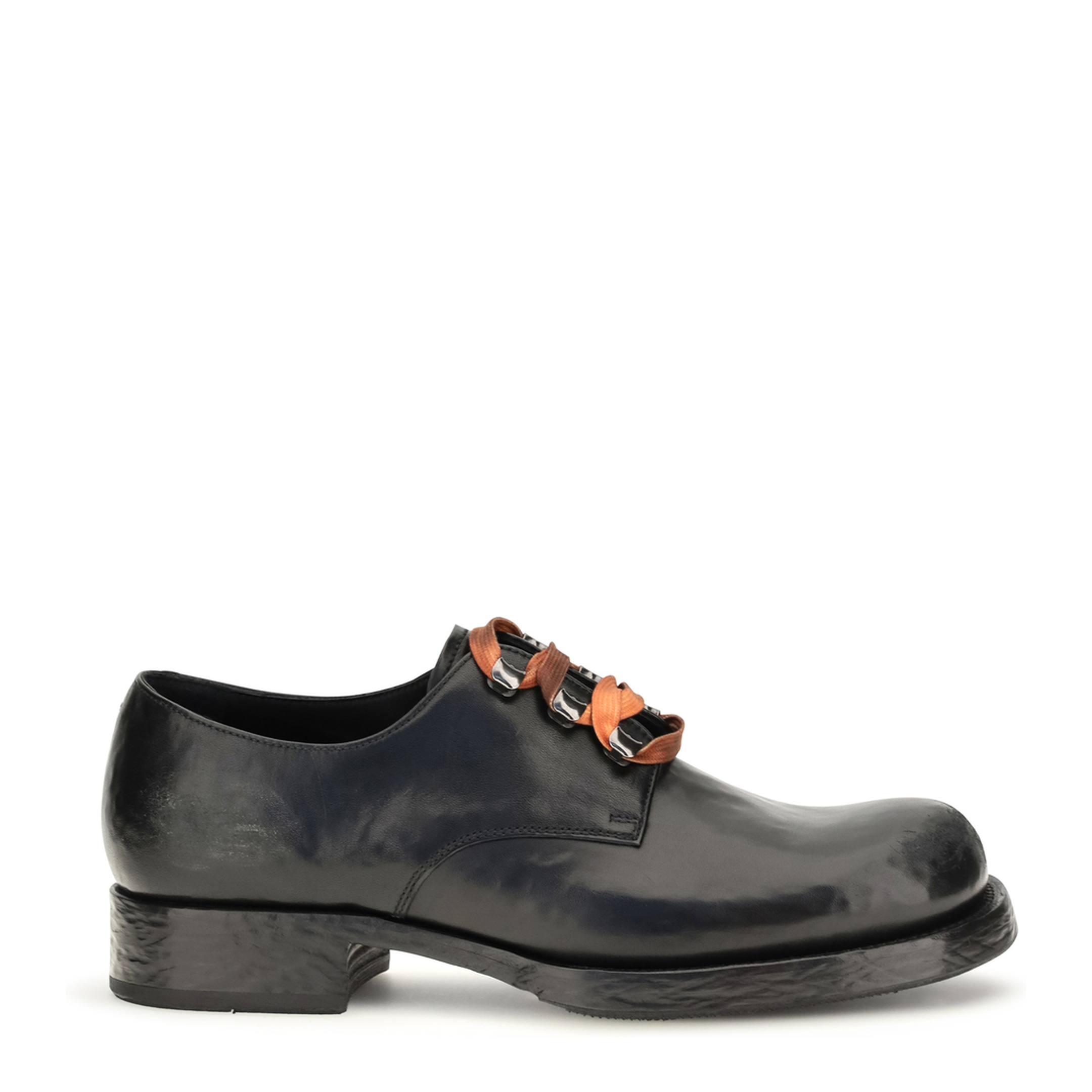 MAYFEYR - Prada - Distressed Leather Lace-Up Shoes - 2EF056FX0013ZQE
