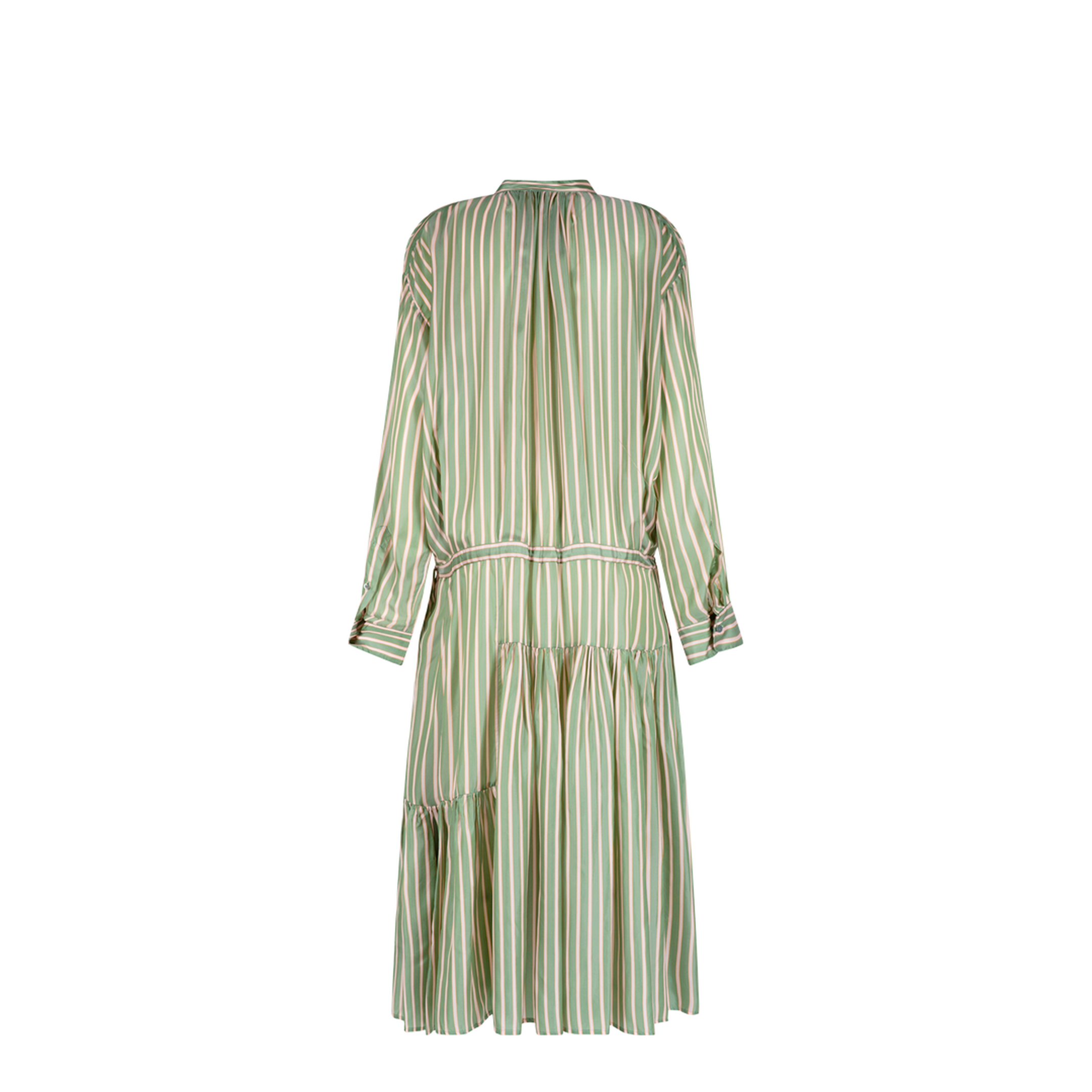 MAYFEYR - Dries Van Noten - Striped Long Dress With Drawstring Waist - 0110503274