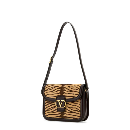 Two-tone Calf Hair And Leather 9to5 Shoulder Bag