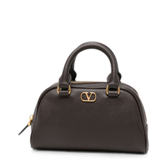 VLogo Signature Mini Calfskin Tote - Brown