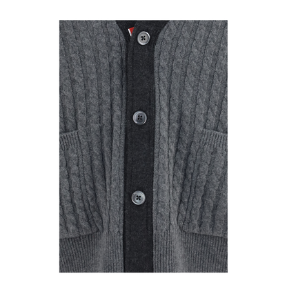 MAYFEYR - Thom Browne - Virgin Wool V Neck Cardigan - MKC650AY1018