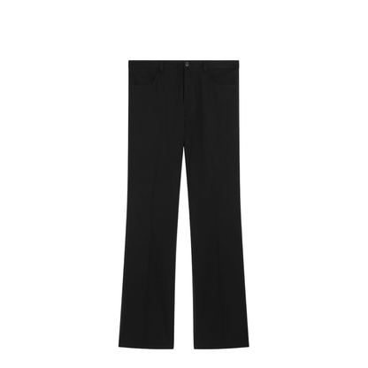 Black Straight Tailored Pants