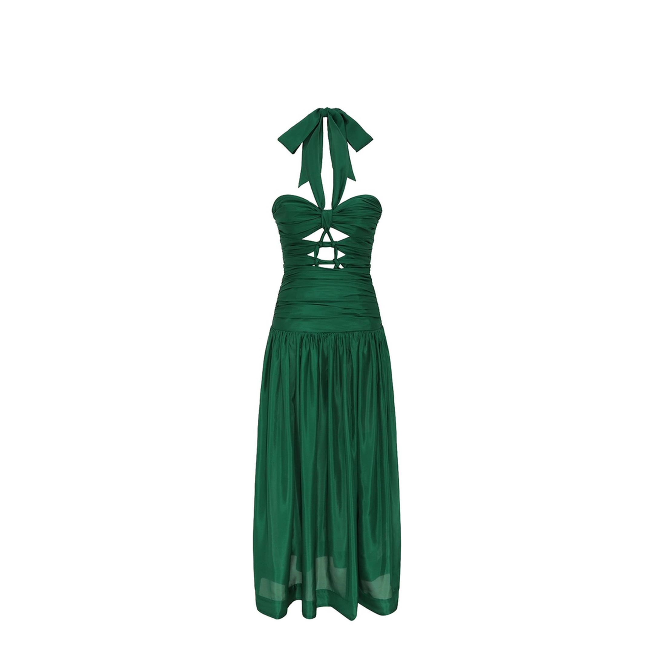 MIDI DRESS WITH KNOTS DAYLIGHT