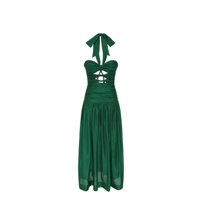 MIDI DRESS WITH KNOTS DAYLIGHT
