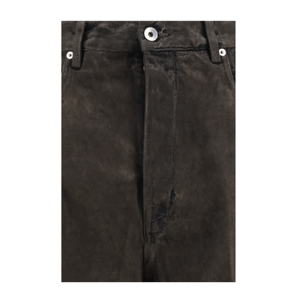 MAYFEYR - Rick Owens - Flared Frayed Hem Cotton Jeans - RR02F4335