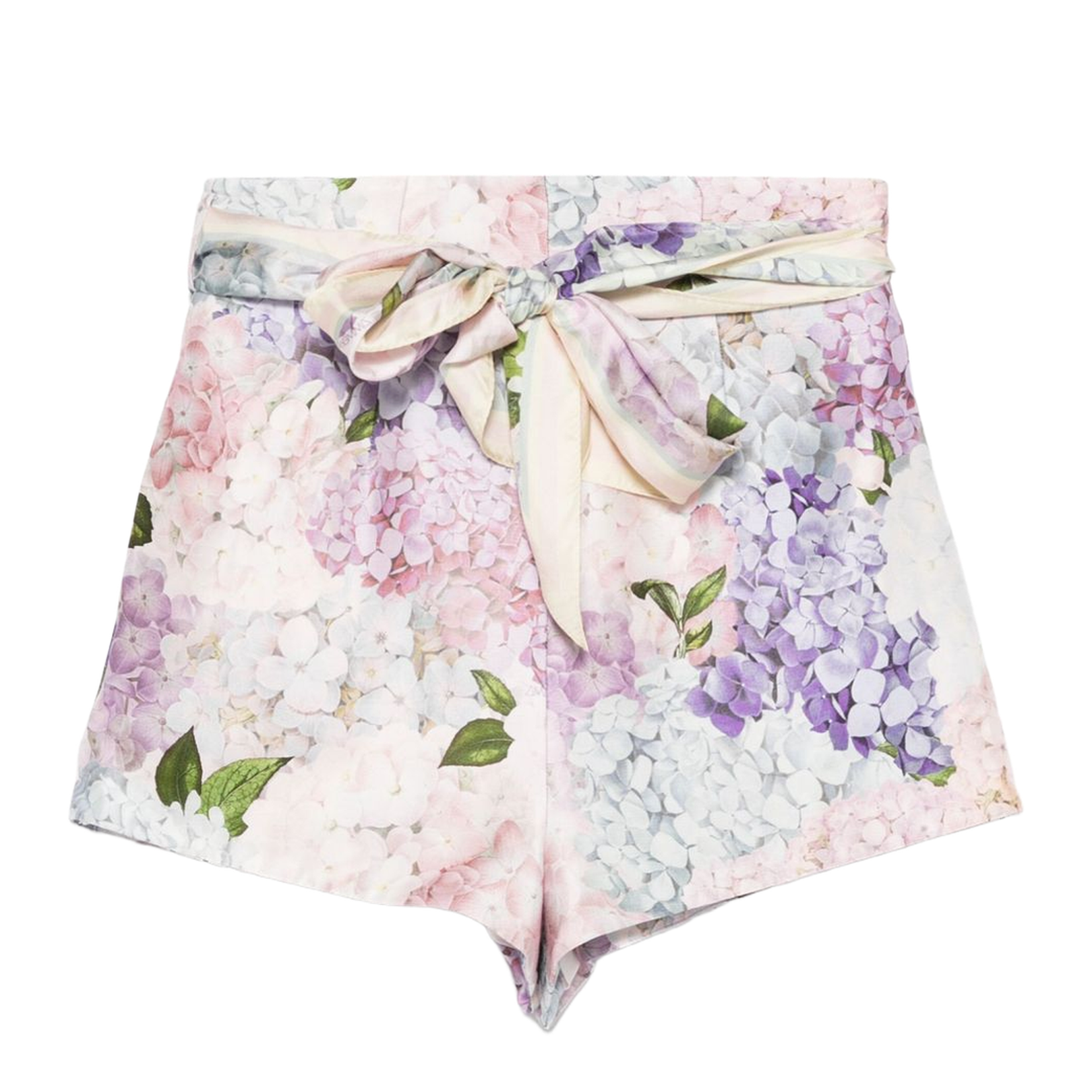 Floral Printed Silk Shorts