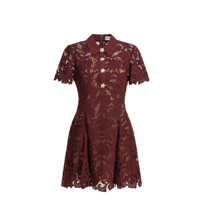 MAYFEYR - Self Portrait - Short Lace Dress - PF26111SABUBURGUNDY