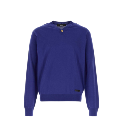 MAYFEYR - Versace - Blue Silk Blend Sweater - 10221411A122731UO40