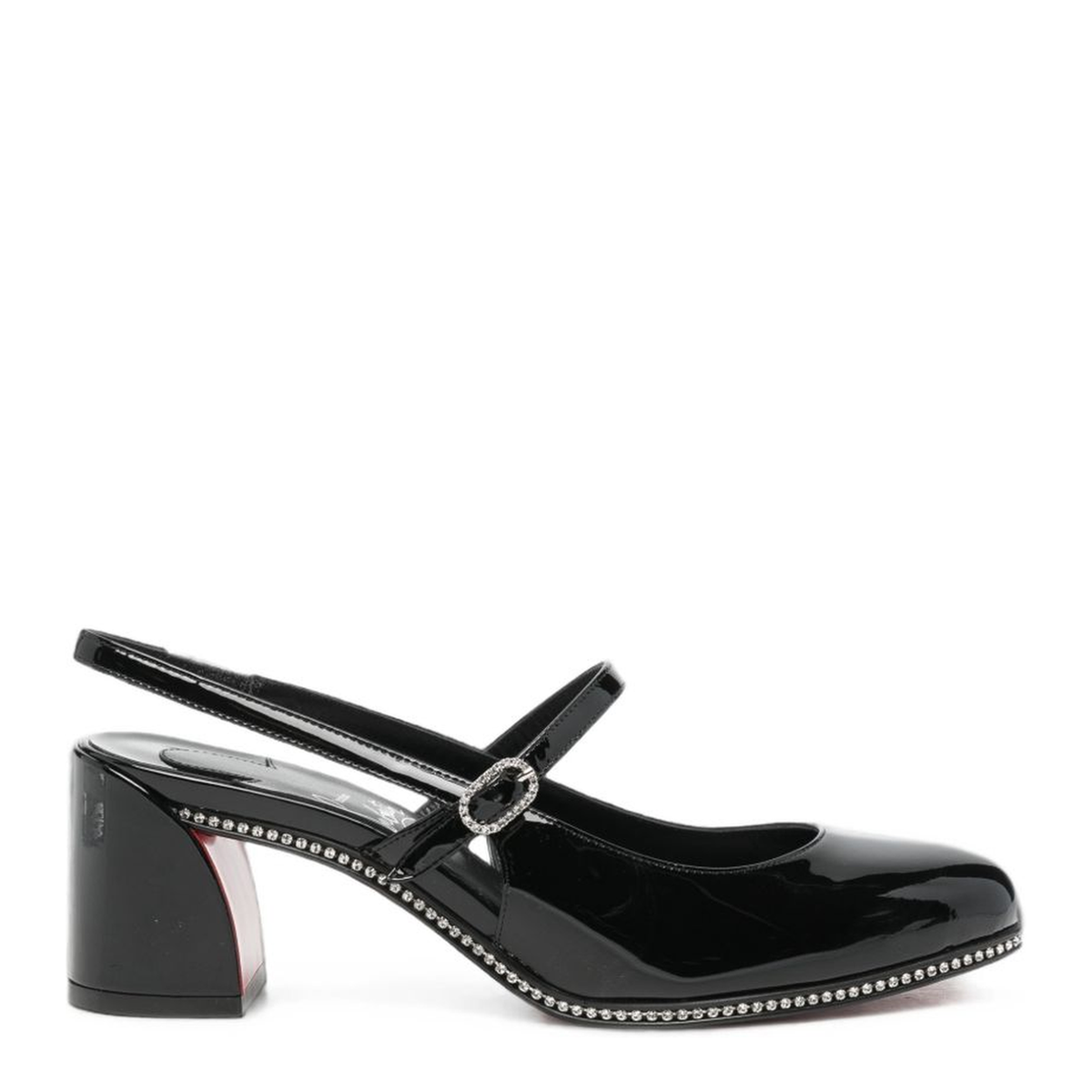 MAYFEYR - Christian Louboutin - Black Patent Finish Block Heel Shoes - 3260561B439