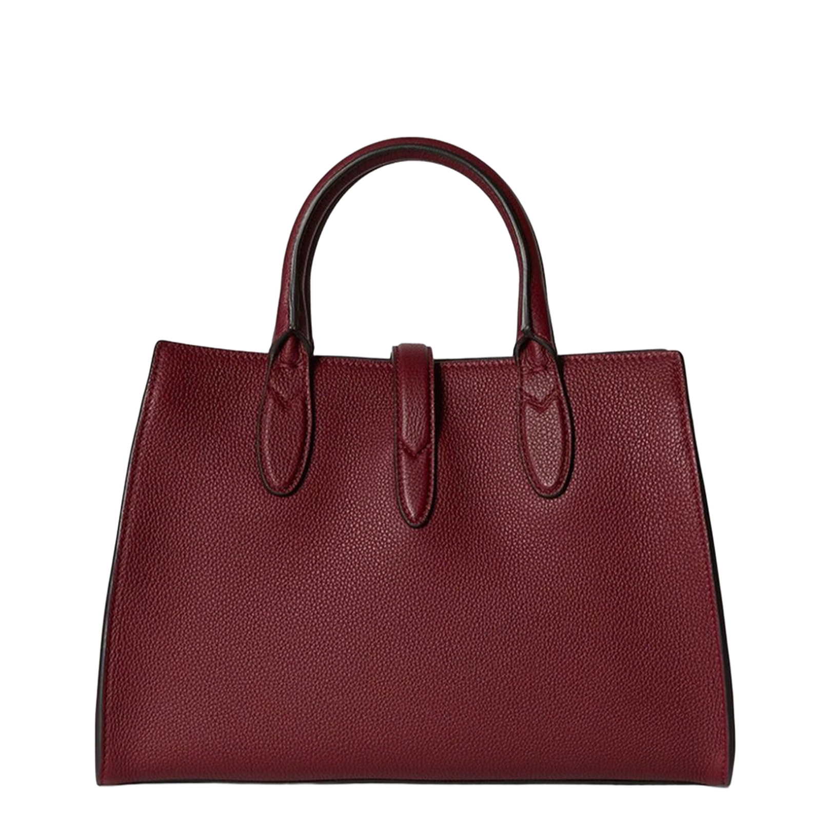 Bordeaux Red Leather Messenger Bag