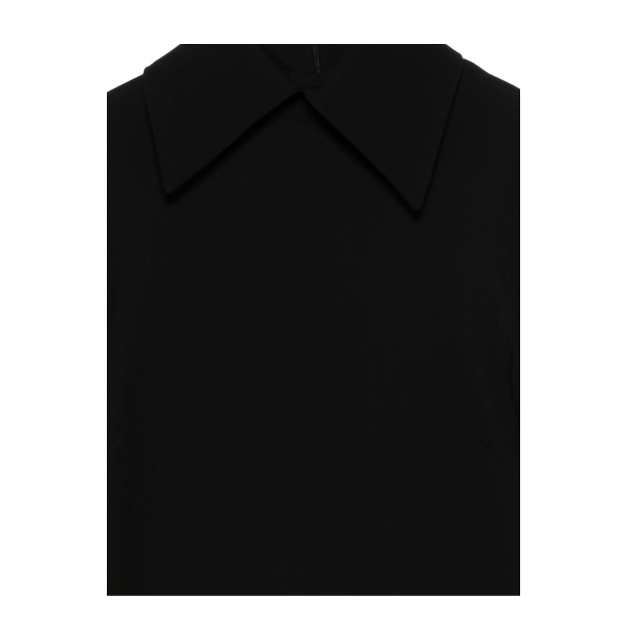 MAYFEYR - Semicouture - Black Classic Collar Midi Dress - S5WP14Y690