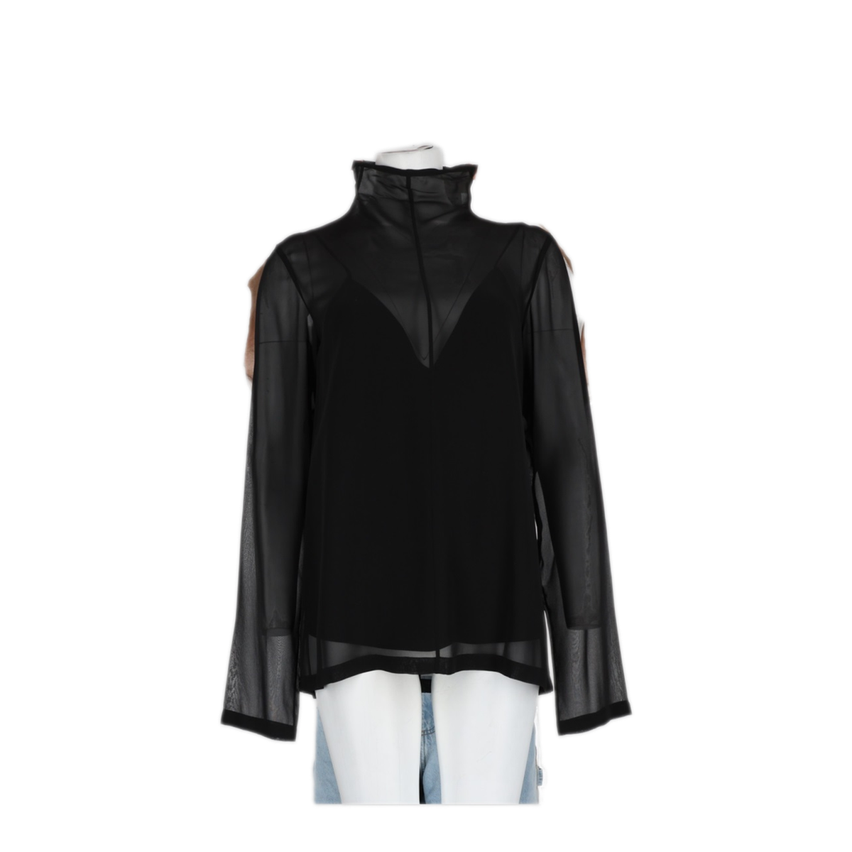 MAYFEYR - Sportmax - Black Shirt 100 Seta - 2622266012600056003