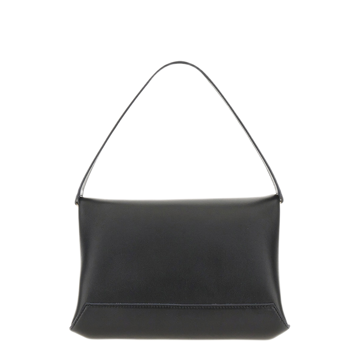 Chain Pouch Nappa Leather Shoulder Bag - Black
