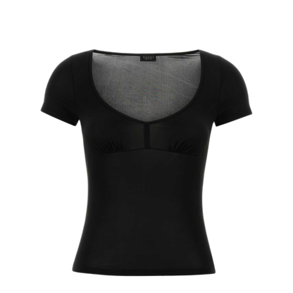 MAYFEYR - Gucci - Black Stretch Jersey T Shirt - 875485XUAPR1000