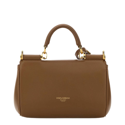 My Sicily Mini Plongé Calfskin Handbag - Brown