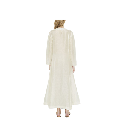 Ivory Linen Blend Caftan