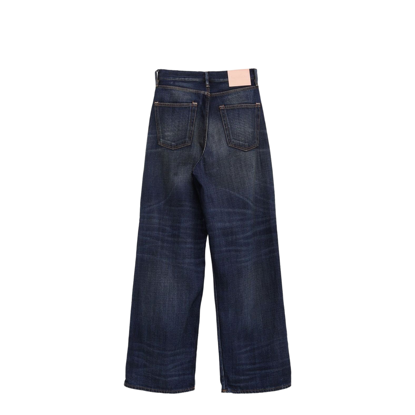 Dark Blue Low Waist Button Fly Five Pockets