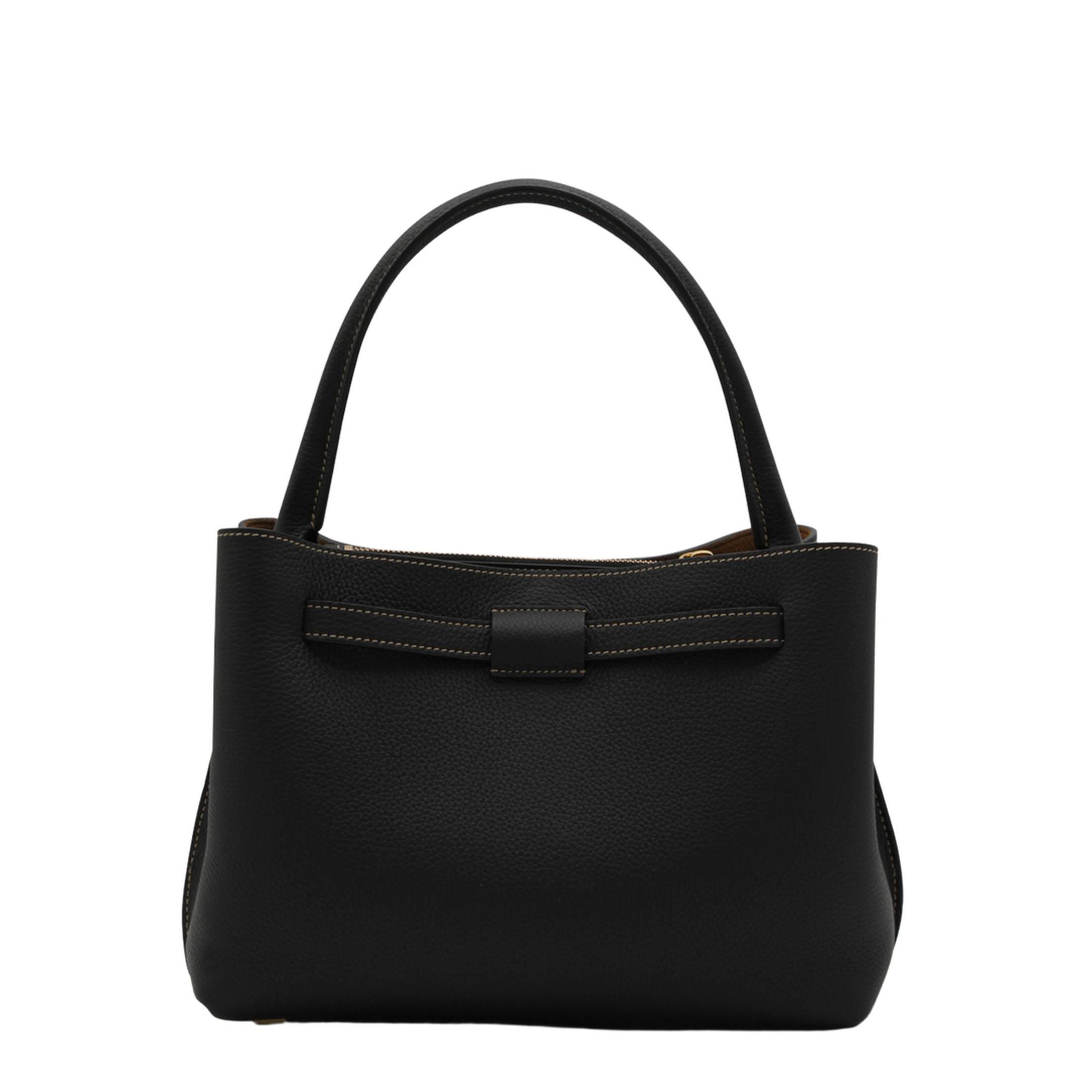 T Timeless Mini Calfskin Leather Top-Handle Bag - Black