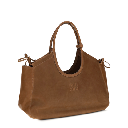 MAYFEYR - Miu Miu - Ivy Nappa Shopping Bag - 5BG342VOOO2BBL