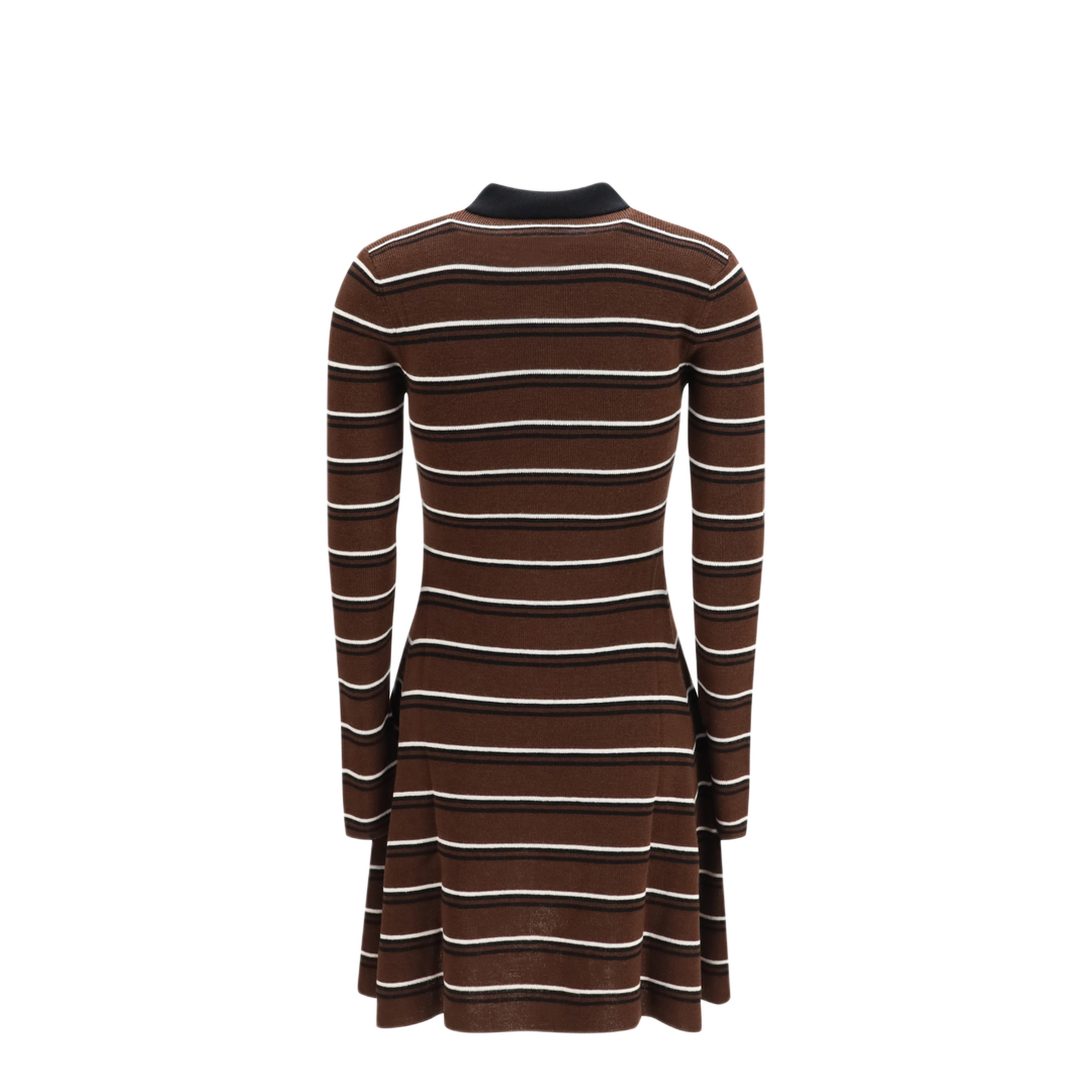 MAYFEYR - Ganni - Striped Wool Polo Dress - A1030660999