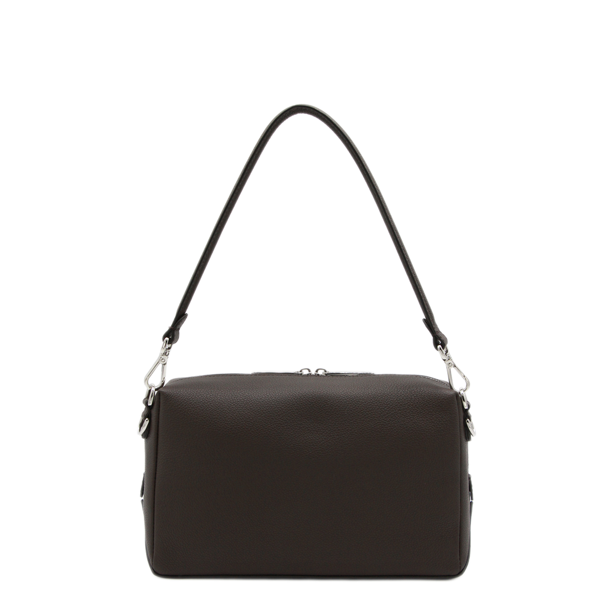 Lui Medium Leather Shoulder Bag - Chocolate brown