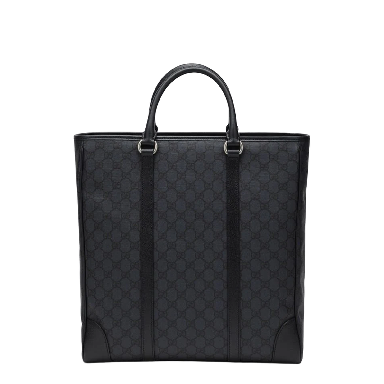 Medium Blue Coated Canvas Shopping Bag