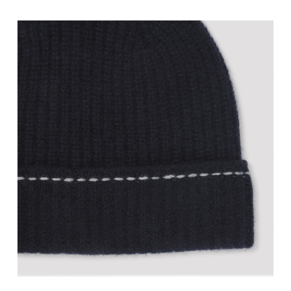 MAYFEYR - Kiton - Blue Rib Knit Beanie - UCPL003K0240L02001BLU
