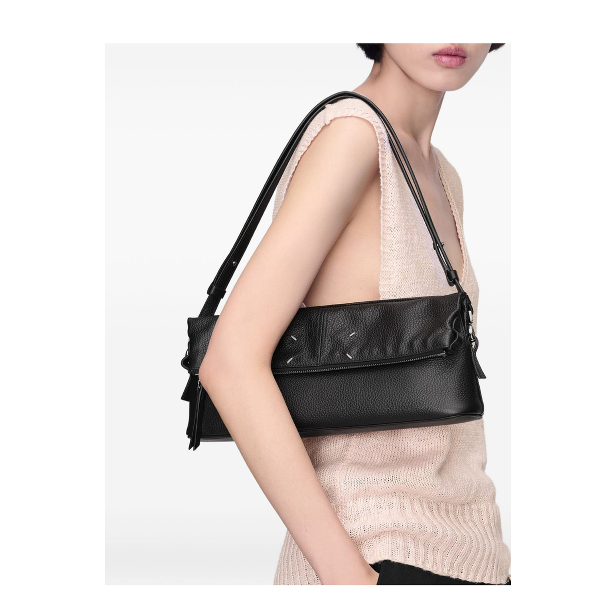 5AC Soft Calf Leather Pouch - Black/Negro