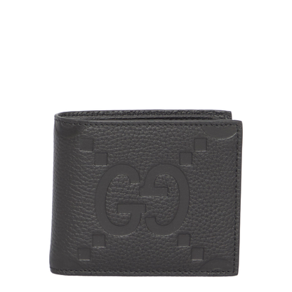 GG Jumbo Jumbo Leather Wallet - Gray