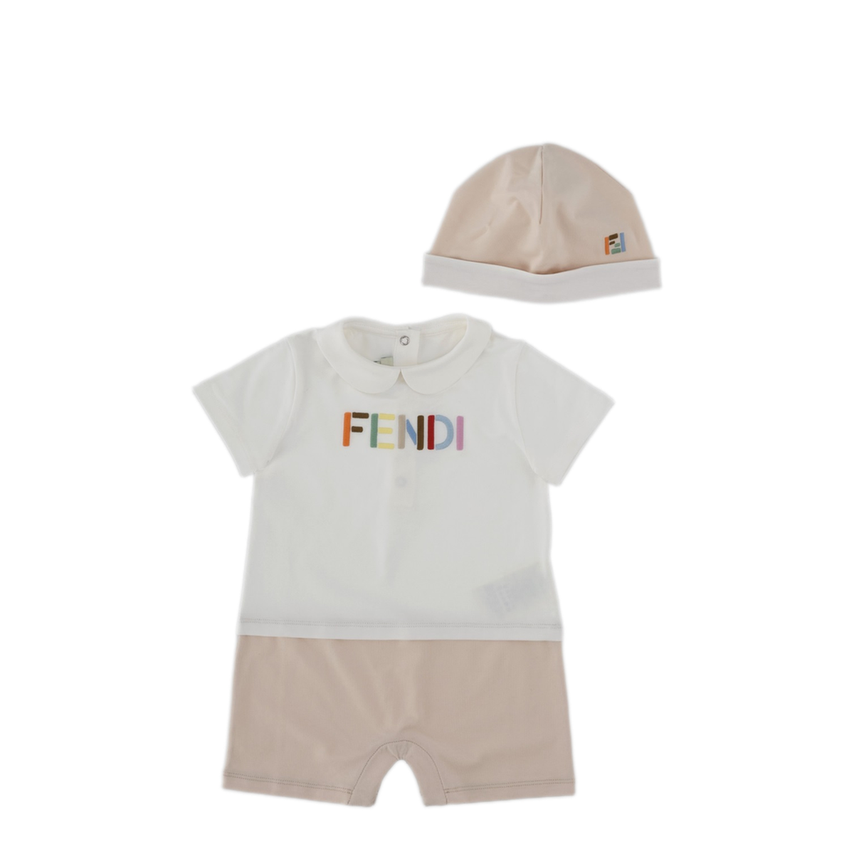 MAYFEYR - Fendi - Multicolor Logo Jumpsuit And Hat Set - BUK169BST8F1JAT